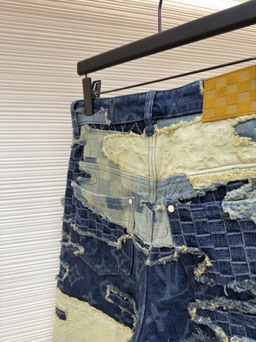 ルイ・ヴィトン エレメンタルジャカード ヘビーパッチワーク デストロストジーンズ