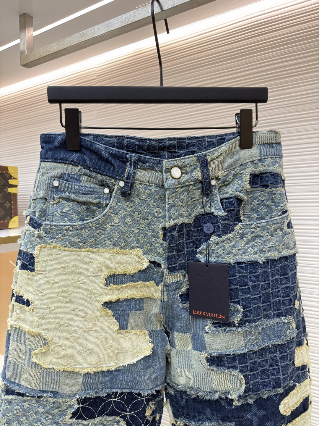 ルイ・ヴィトン エレメンタルジャカード ヘビーパッチワーク デストロストジーンズ