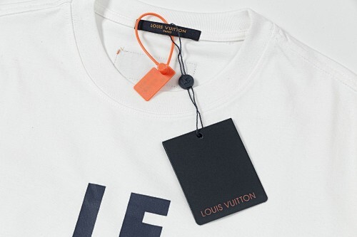 LOUIS VUITTON クラシックなプリント入りコットンクルーネックTシャツ