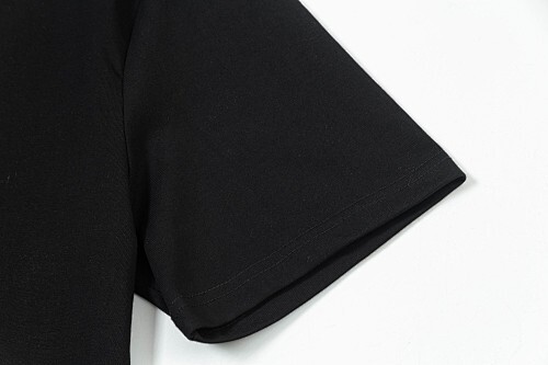 LOUIS VUITTON リブ編みプリントクルーネックTシャツ