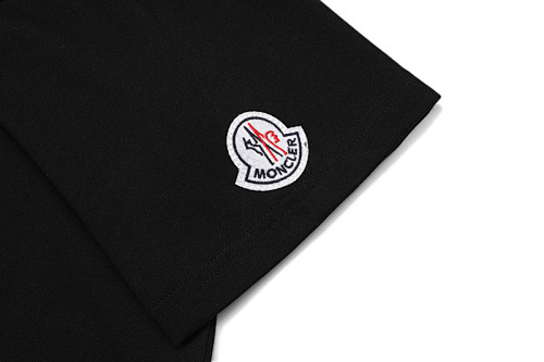 MONCLER ダブルロゴプリント入りコットンTシャツ