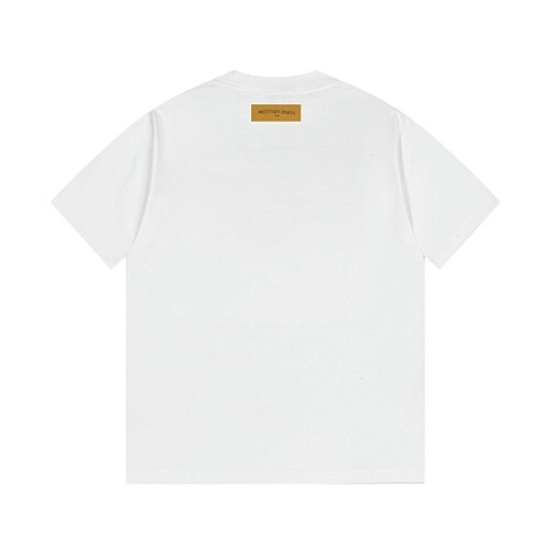 LOUIS VUITTON クラシックなプリント入りコットンクルーネックTシャツ