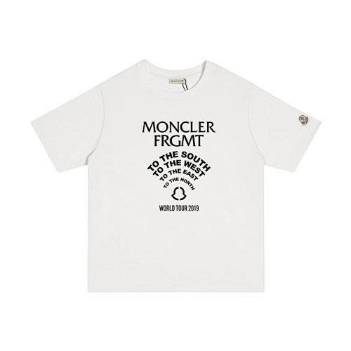 MONCLER レタープリントのカジュアルコットンTシャツ