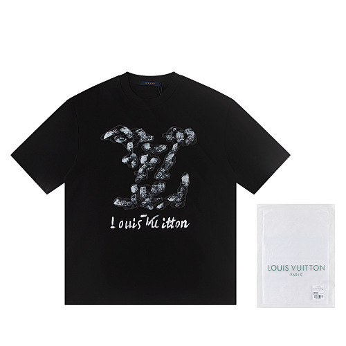 LOUIS VUITTON プリント文字入りクルーネックTシャツ