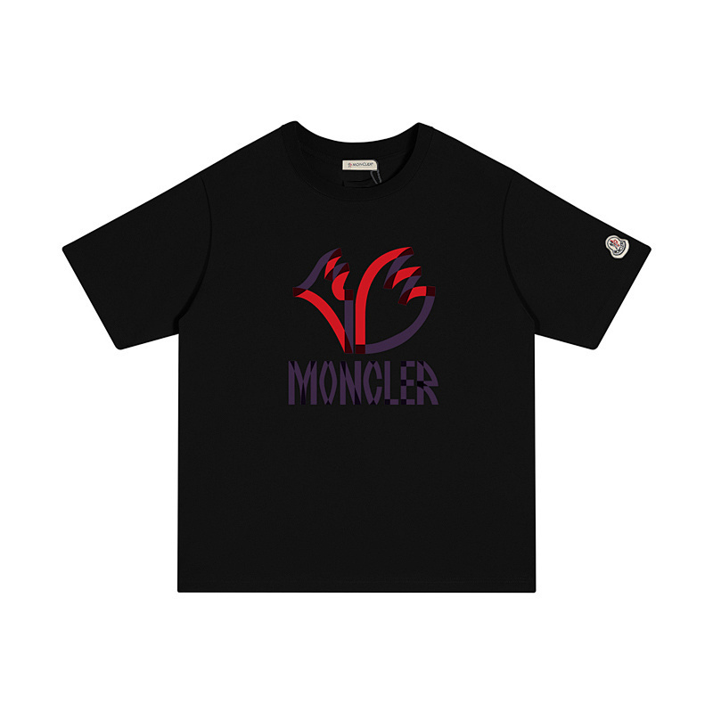 MONCLER ダブルプリントのコットンTシャツ