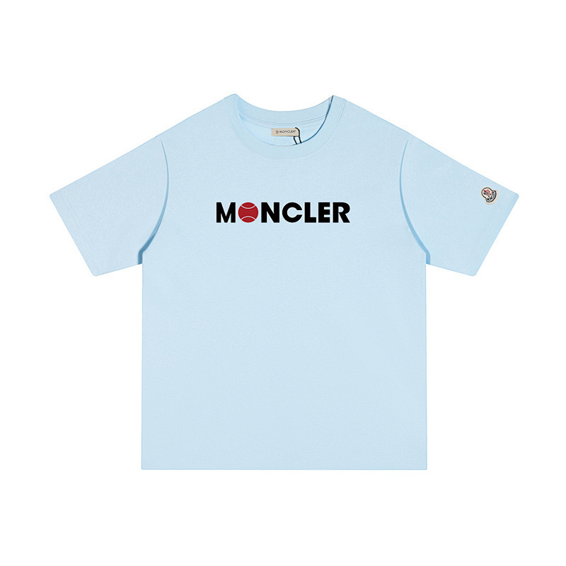 MONCLER プリント文字入りコットンカジュアルTシャツ