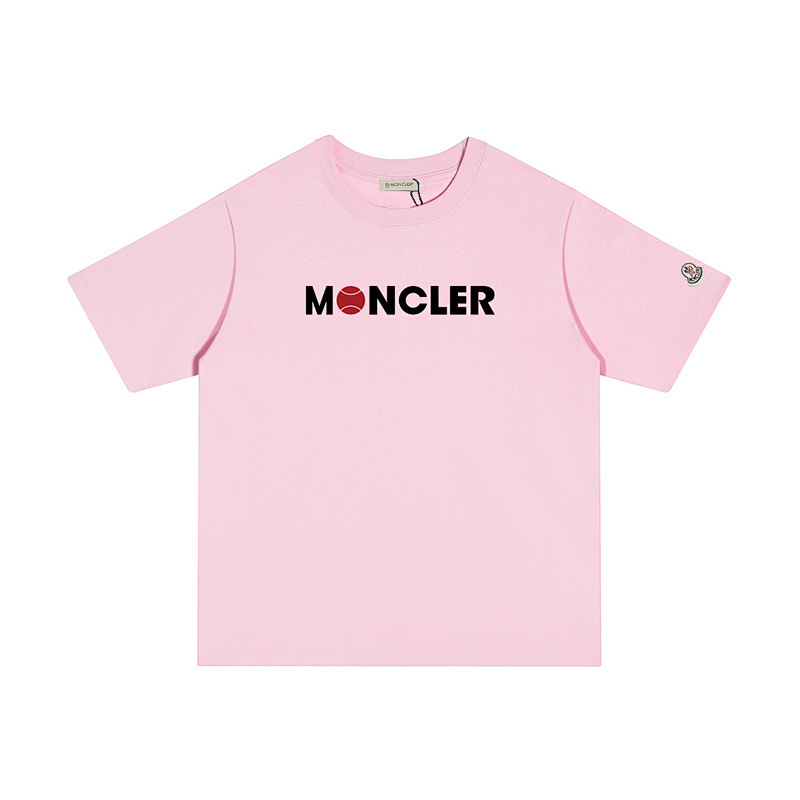 MONCLER プリント文字入りコットンカジュアルTシャツ