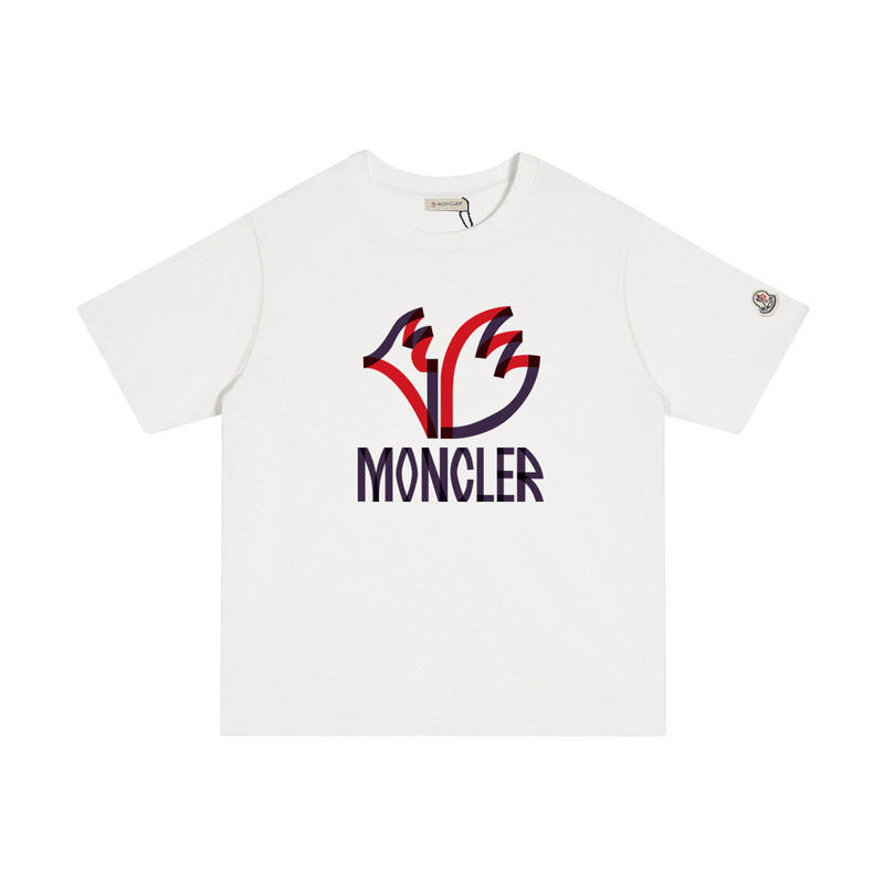 MONCLER ダブルプリントのコットンTシャツ
