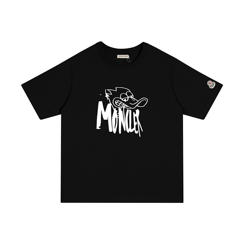 MONCLER カジュアルなプリントコットンTシャツ