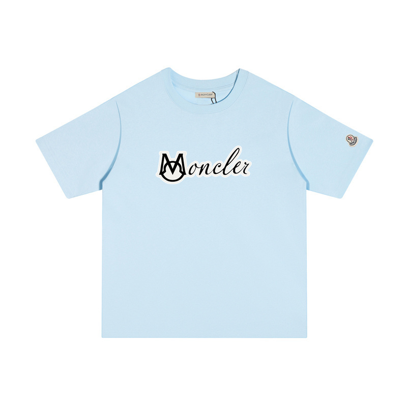 MONCLER レタープリントのカジュアルコットンTシャツ