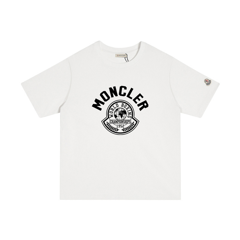 MONCLER カジュアルなプリントコットンTシャツ