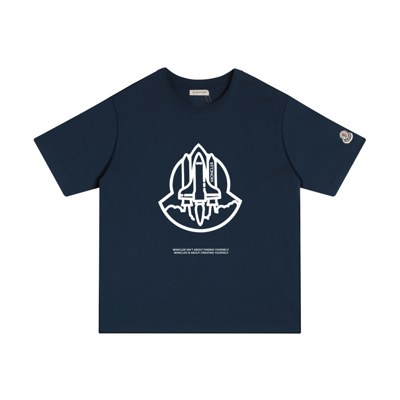 MONCLER シンプルなプリントロゴ入りコットンTシャツ
