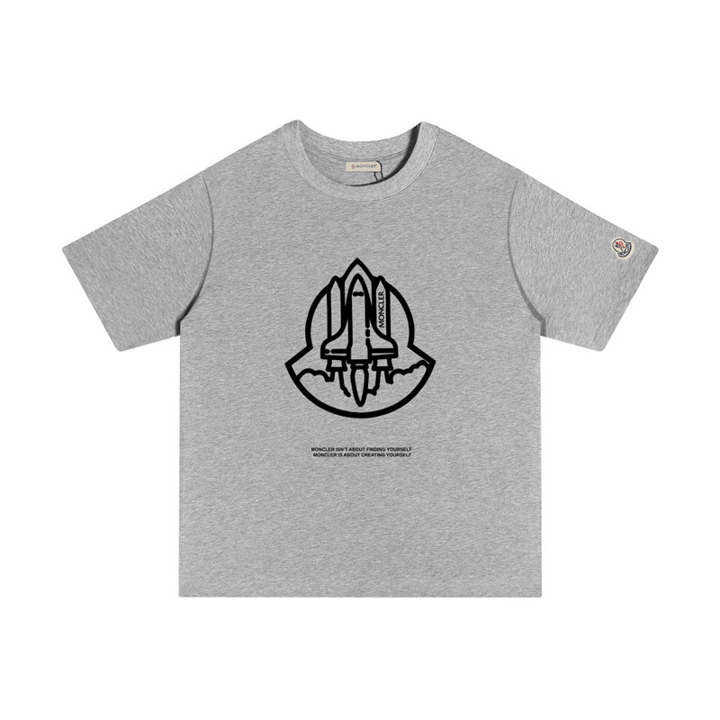 MONCLER シンプルなプリントロゴ入りコットンTシャツ