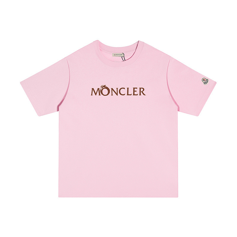 MONCLER レタープリントのカジュアルコットンTシャツ