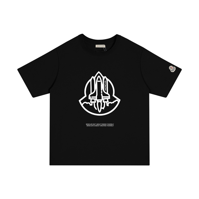MONCLER シンプルなプリントロゴ入りコットンTシャツ