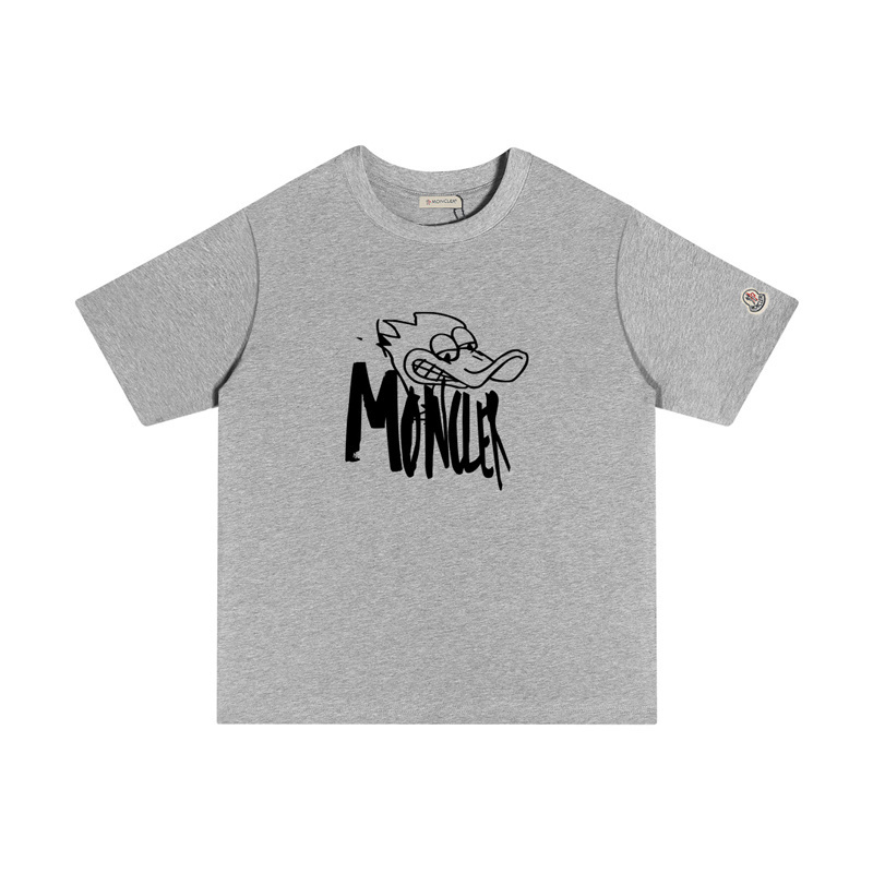 MONCLER カジュアルなプリントコットンTシャツ
