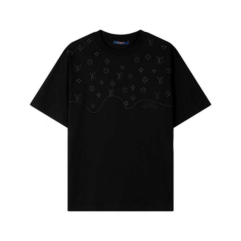 LOUIS VUITTON おしゃれなプリントクルーネックTシャツ