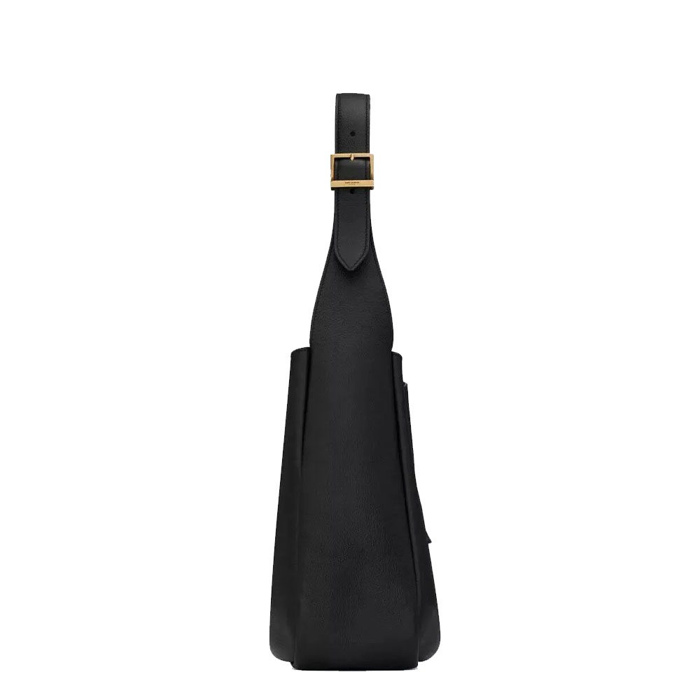【BLACKPINKROSE同じバッグ】SAINT LAURENT LE 5 À 7 スモール ホーボーバッグ（レザー）