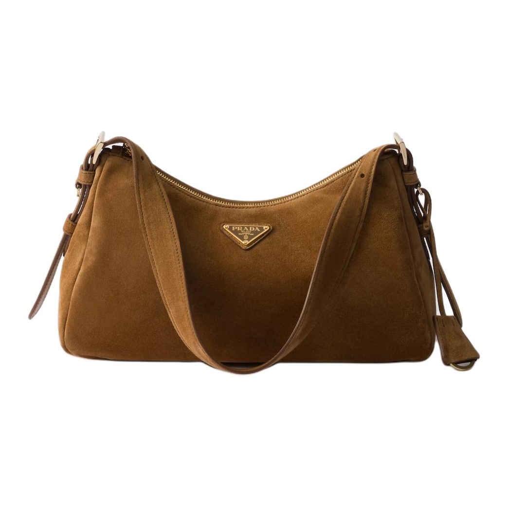 【PRADA】プラダ エメ ラージ スエード ショルダーバッグ💖シンプルでいて実用的、秋冬の理想的な相棒