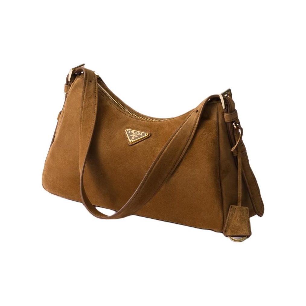 【PRADA】プラダ エメ ラージ スエード ショルダーバッグ💖シンプルでいて実用的、秋冬の理想的な相棒