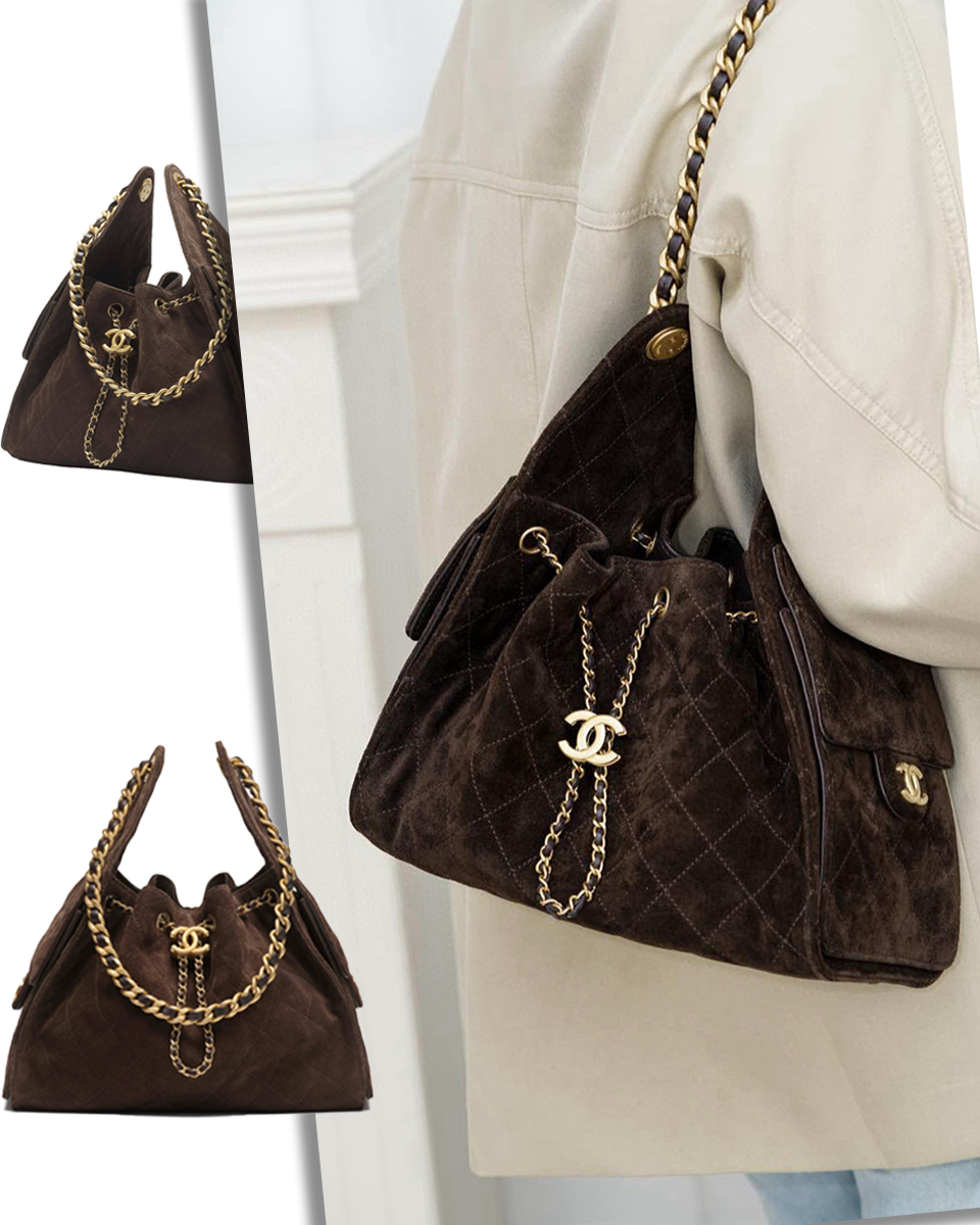 【CHANEL】数量限定✨冬の新作！上質スエードのチェーンバッグ／エレガントなブラウンカラー