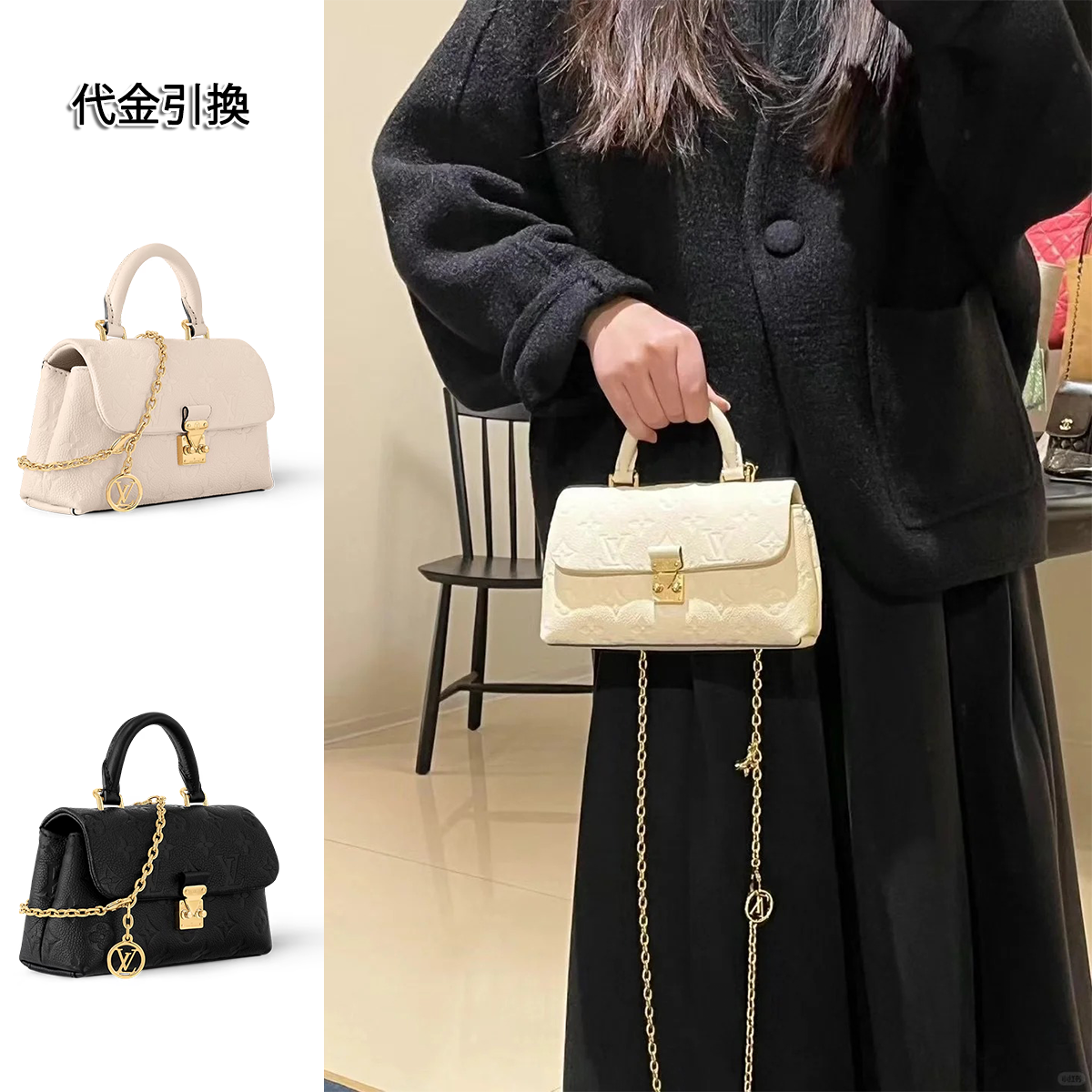 秋冬必備✨エレガントなモノグラムハンドバッグ💓毎日使いやすく高級感溢れるデザイン💎