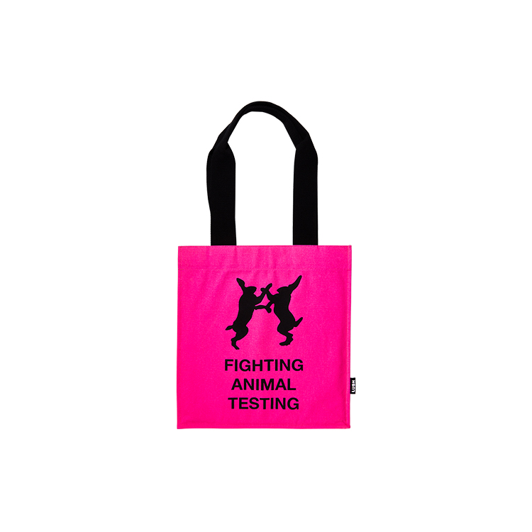Fighting Animal Testing Tote - Fluoro Pink