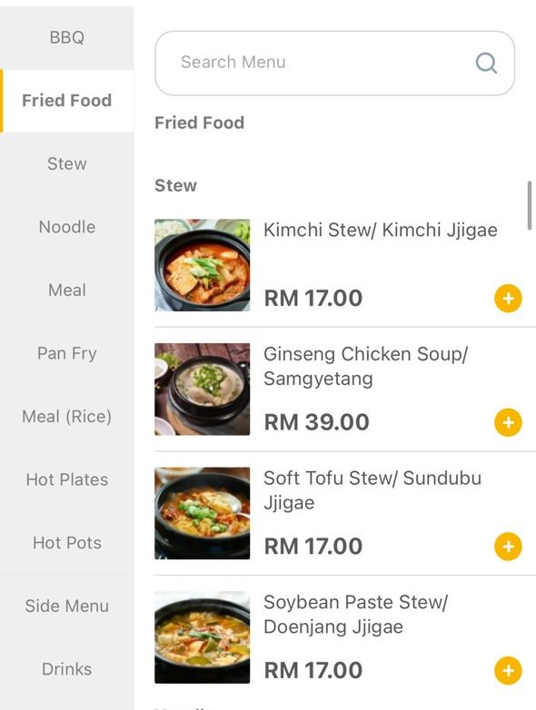Miso Cheras Menu