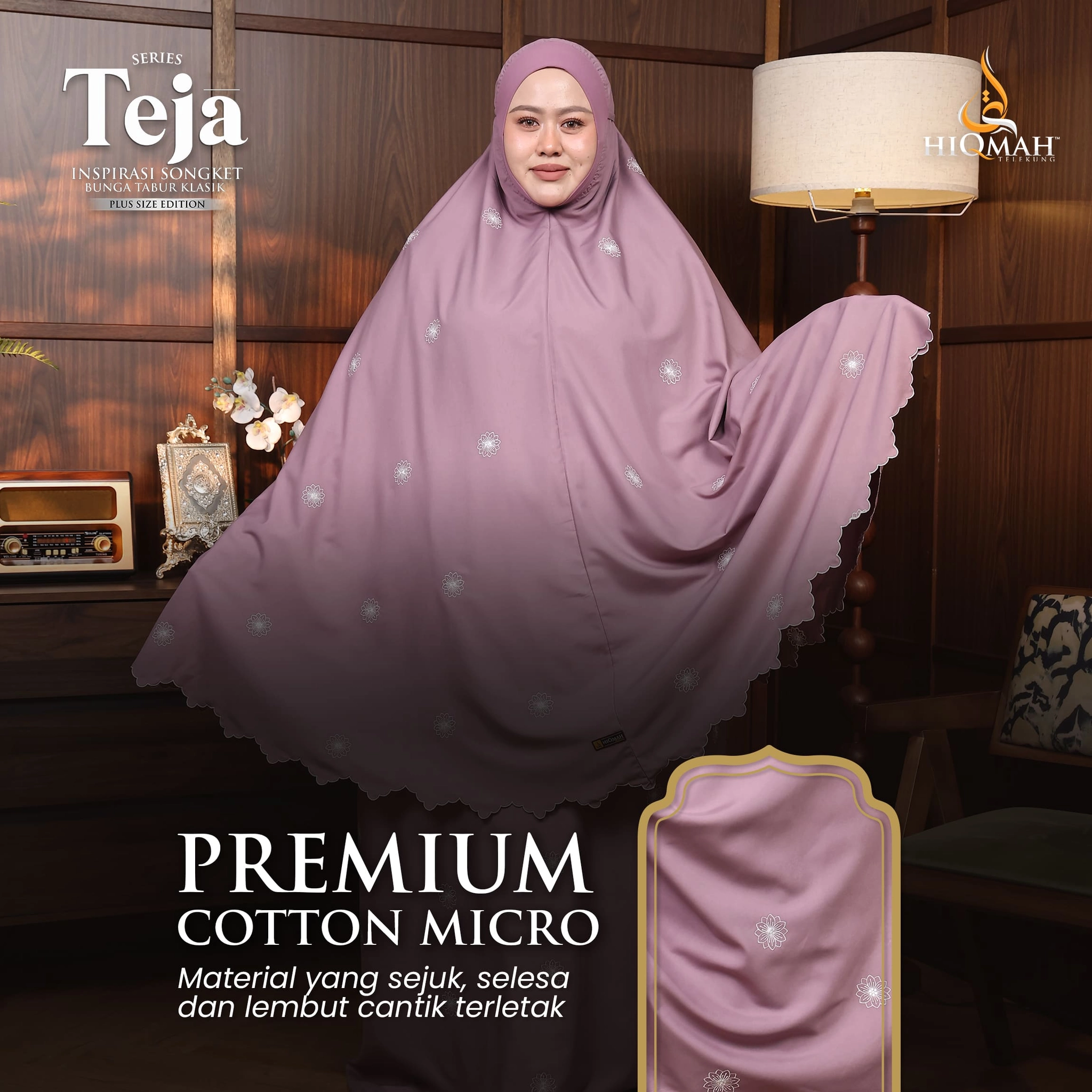 (Preorder) Telekung Teja - Plus Size Edition