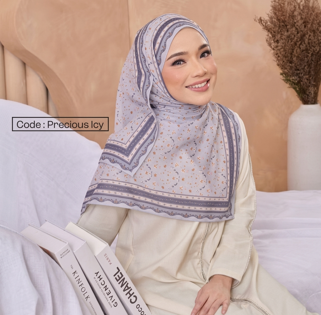 Coquette/ Naomi Cotton Voile Square Scarf