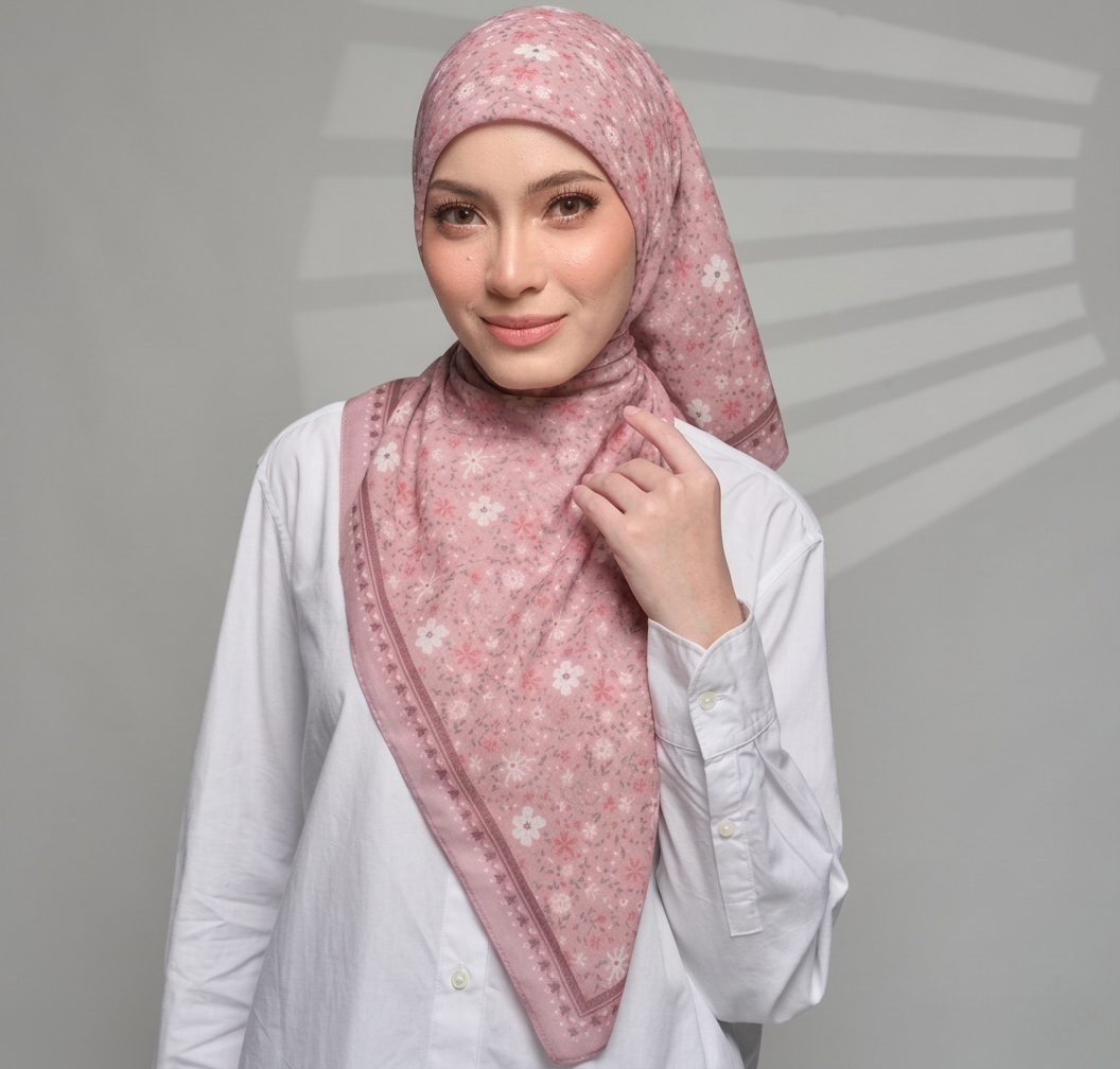 Naomi Cotton Voile Square Scarf