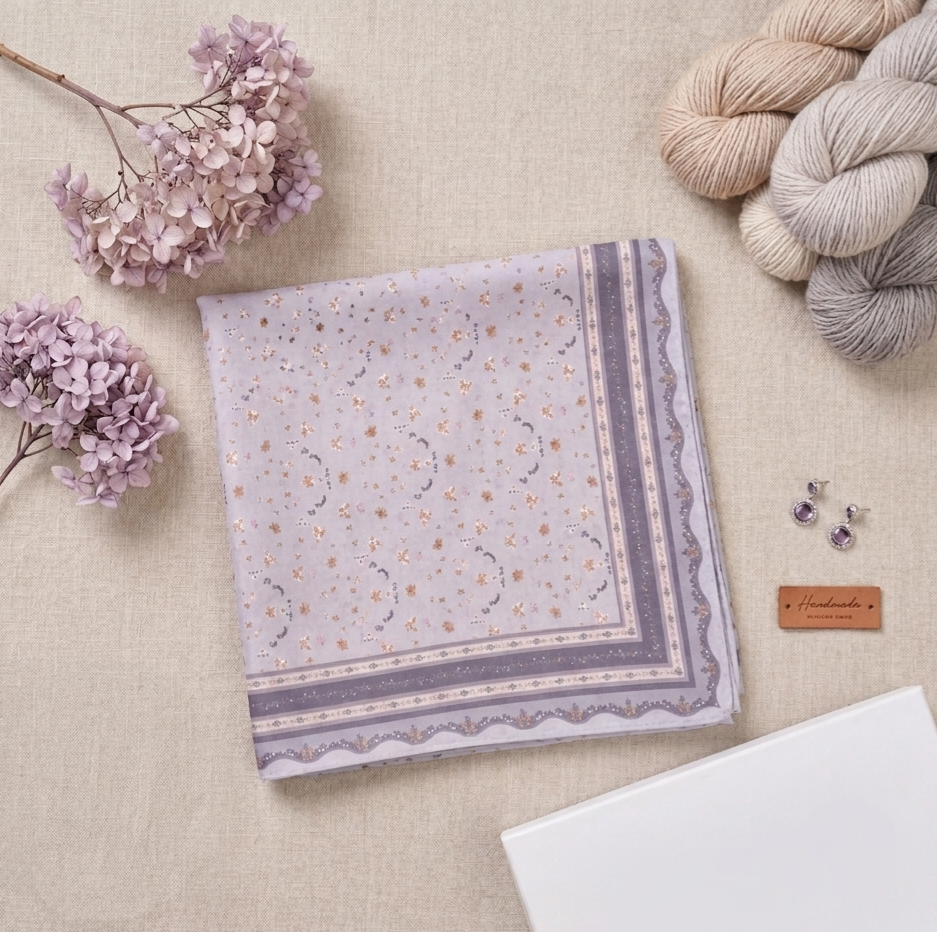 Coquette/ Naomi Cotton Voile Square Scarf