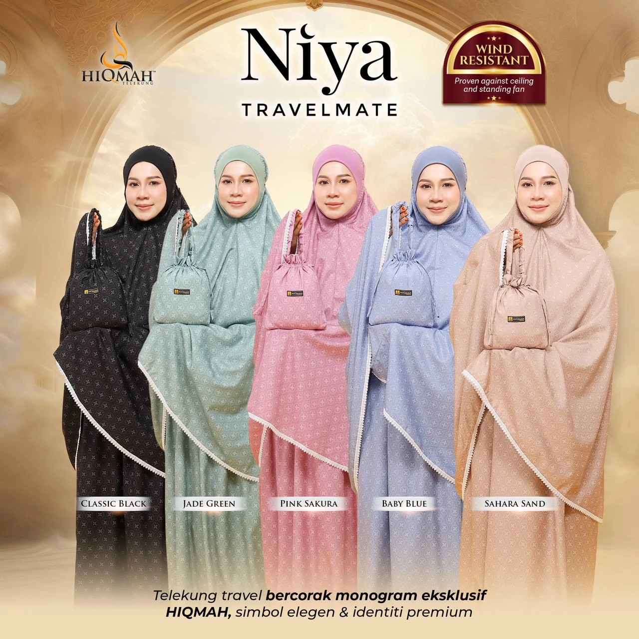 Telekung Niya Travelite Anti-Terbang (Preorder)