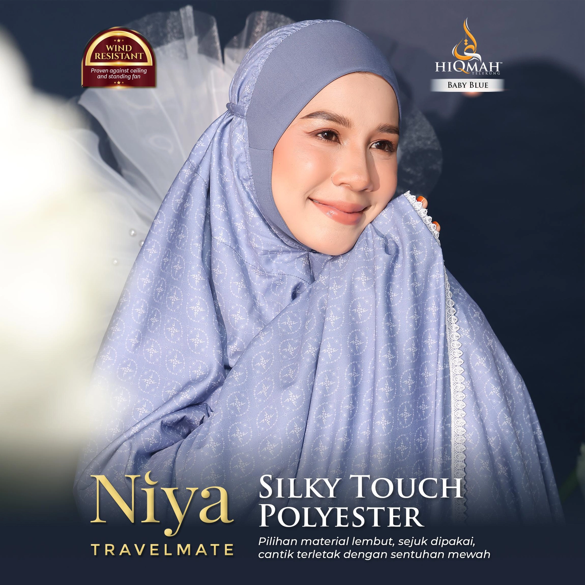 Telekung Niya Travelite Anti-Terbang (Preorder)