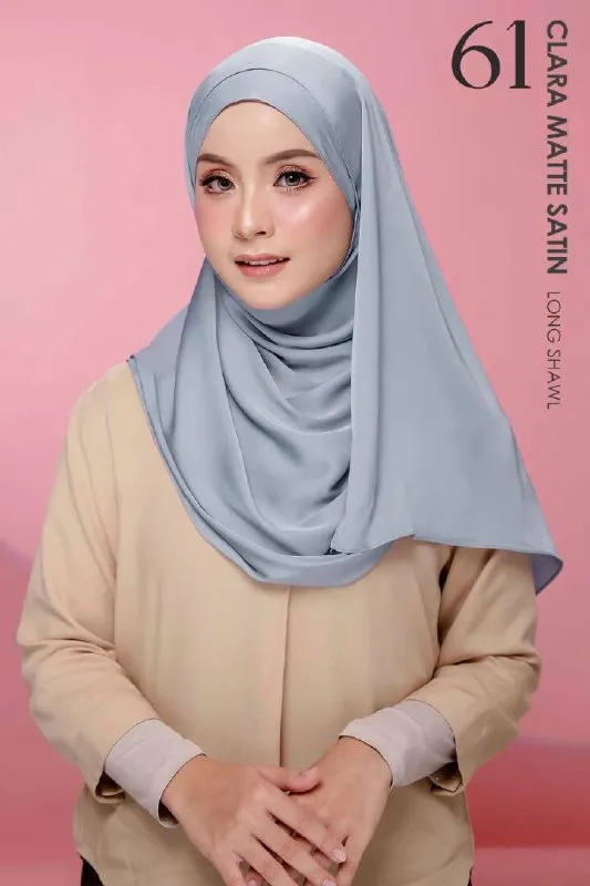 (Preorder) Clara Matte Satin Silk Shawl