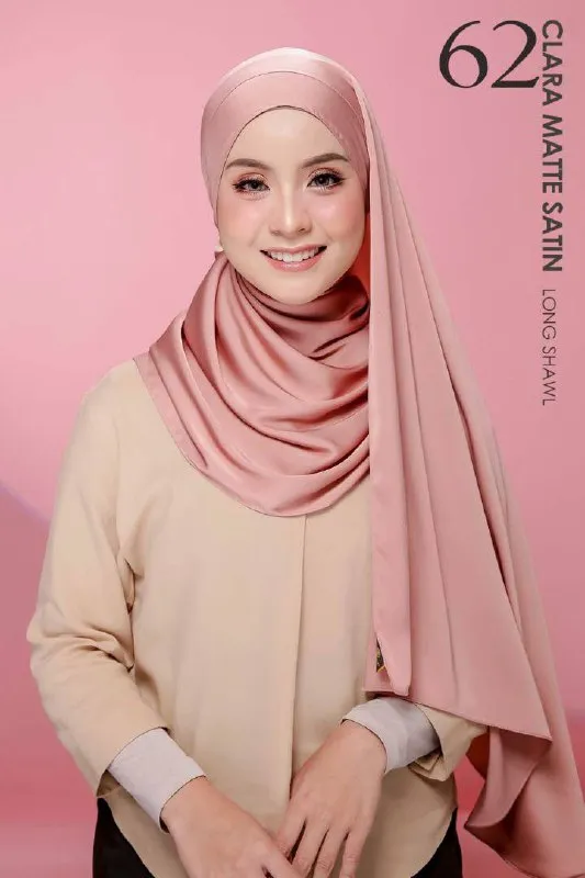 (Preorder) Clara Matte Satin Silk Shawl