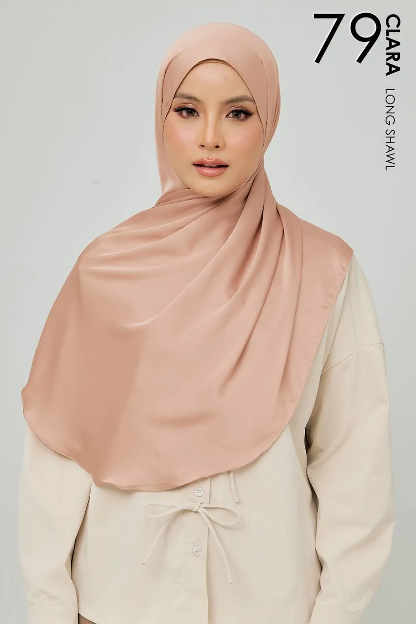 (Preorder) Clara Matte Satin Silk Shawl