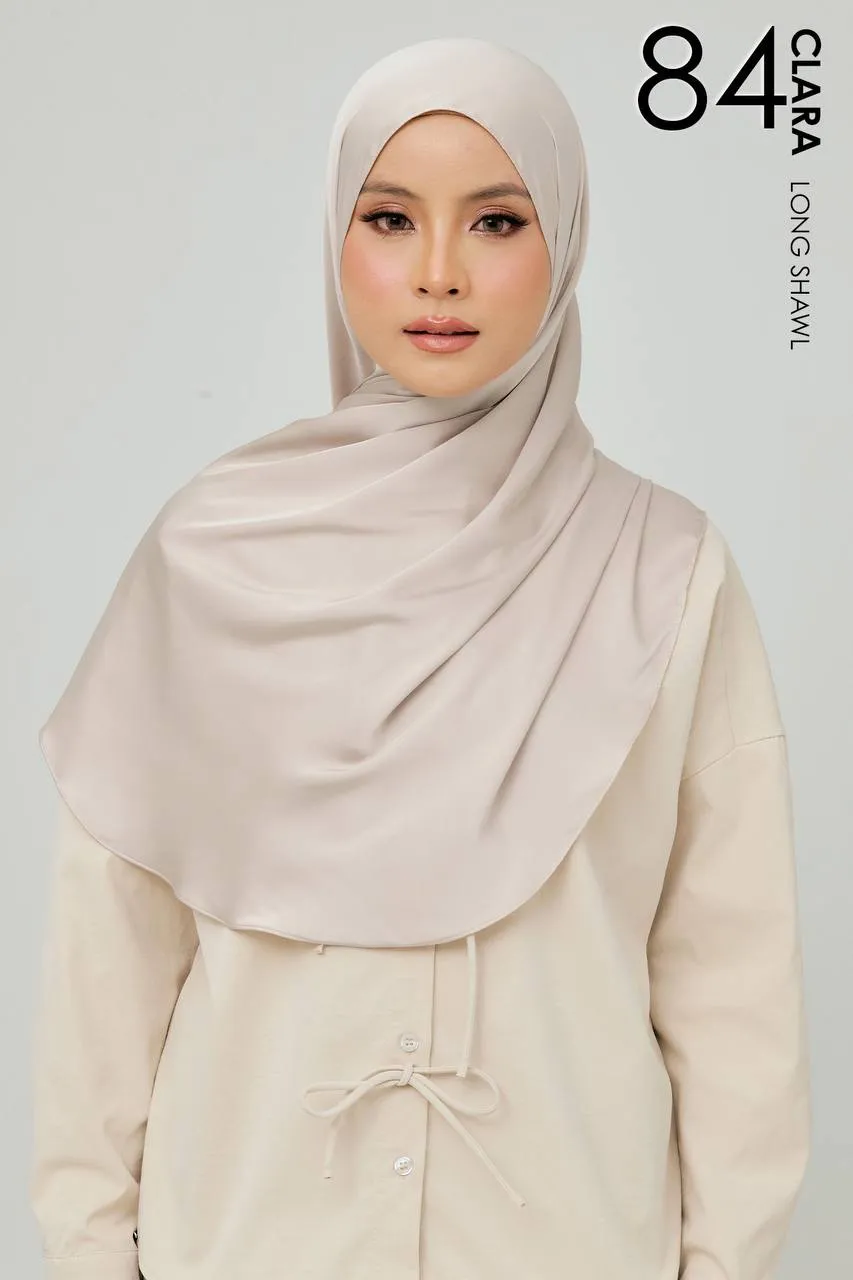 (Preorder) Clara Matte Satin Silk Shawl