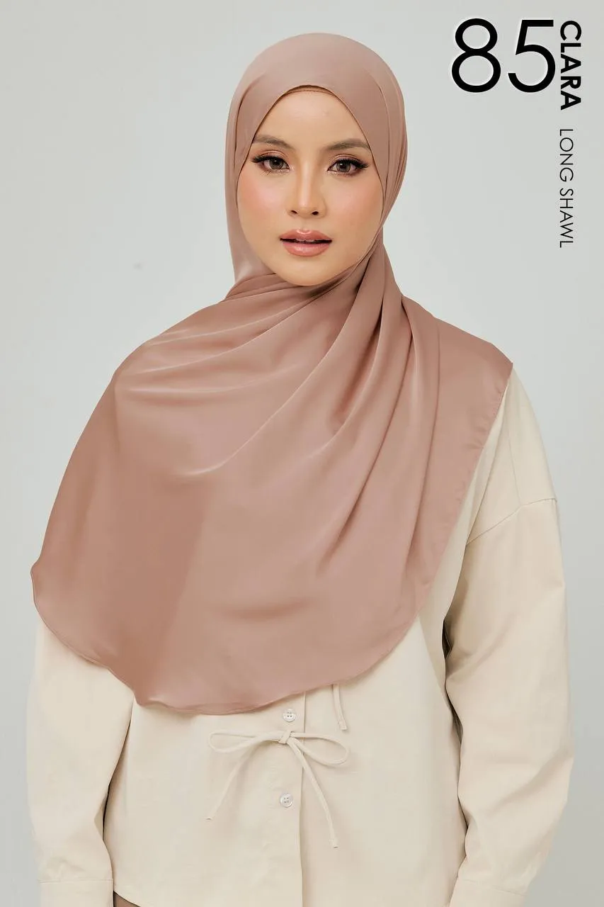 (Preorder) Clara Matte Satin Silk Shawl