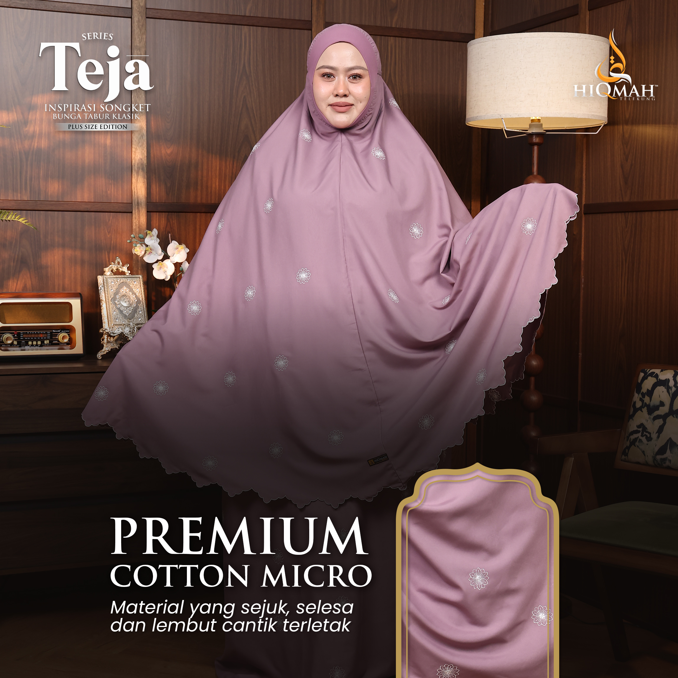 (Preorder) Telekung Teja - Plus Size Edition