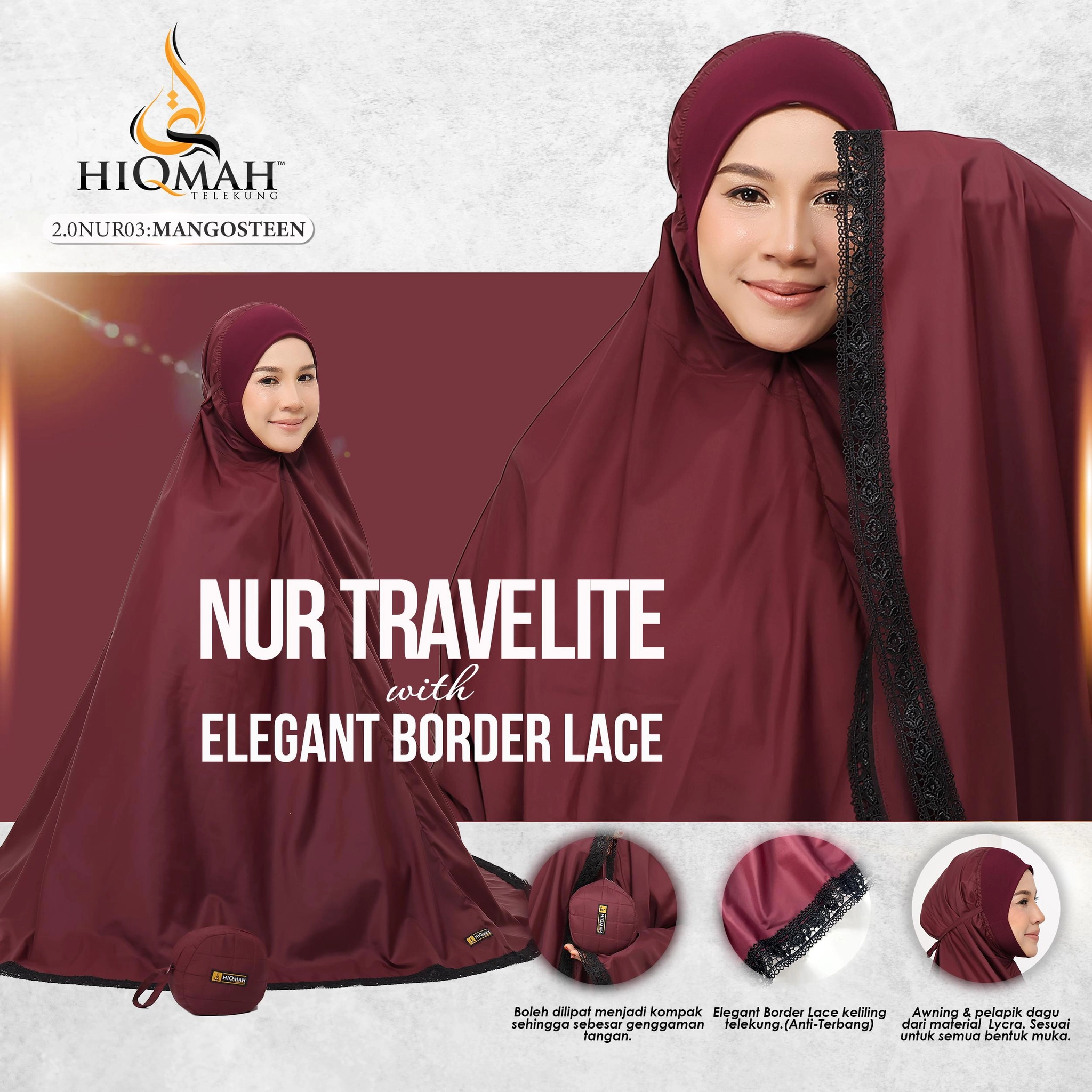 Telekung Nur Travelite 2.0 (Preorder)