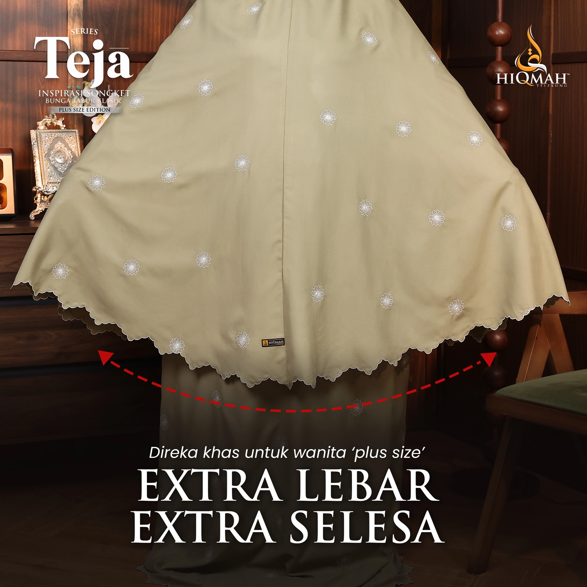 (Preorder) Telekung Teja - Plus Size Edition