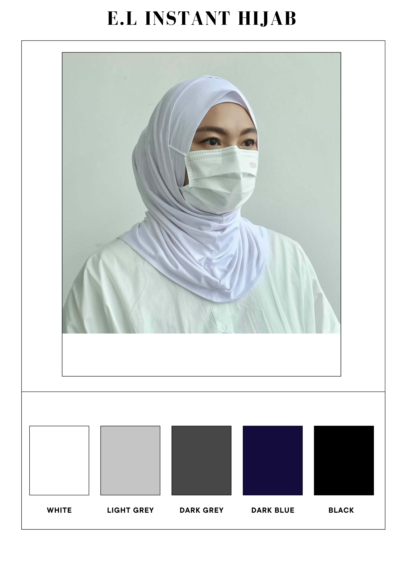 E.L Instant Hijab (with ear slits)