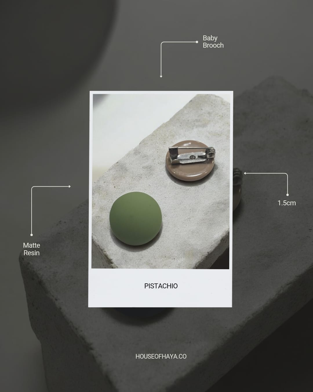 Resin Baby Brooch