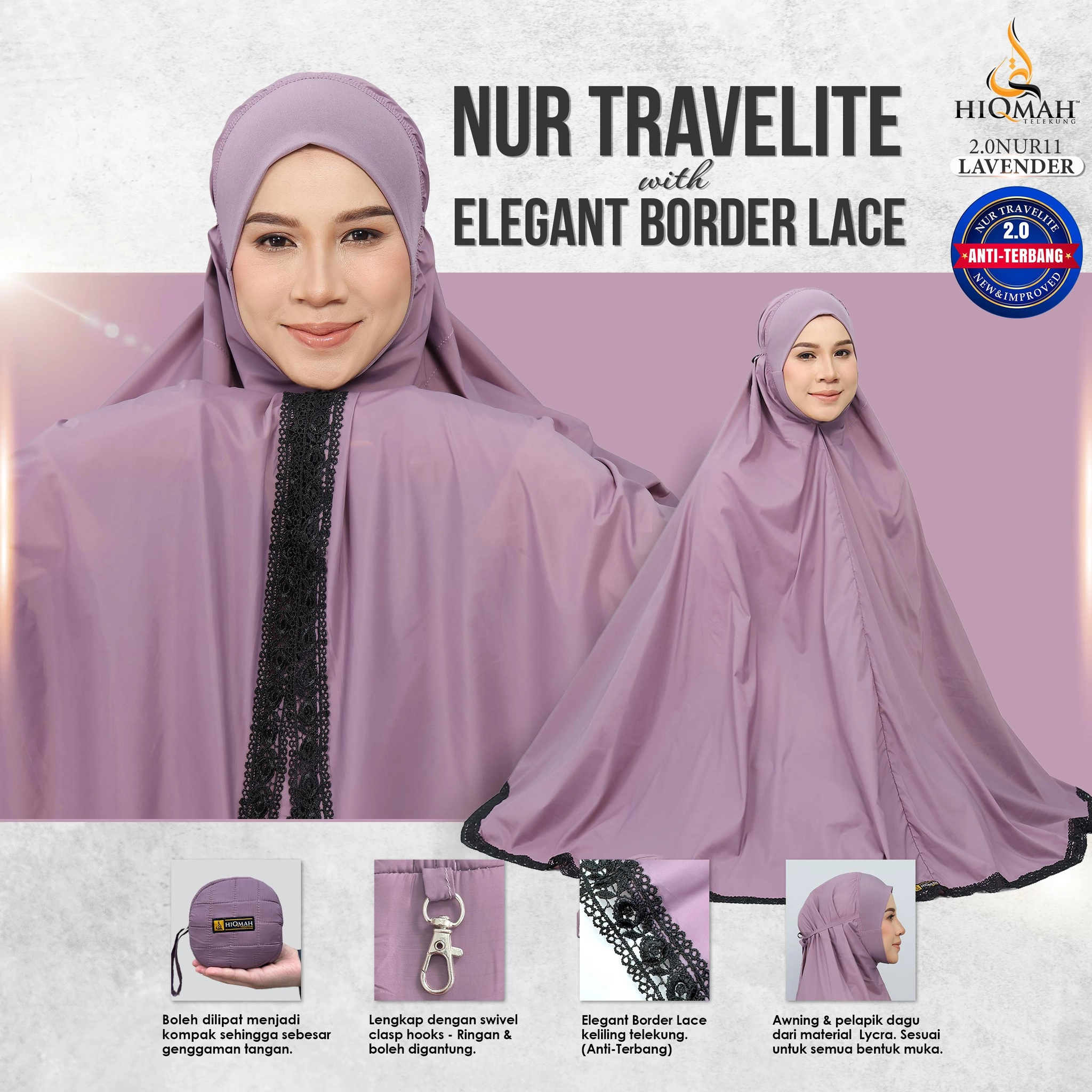 Telekung Nur Travelite 2.0 (Preorder)