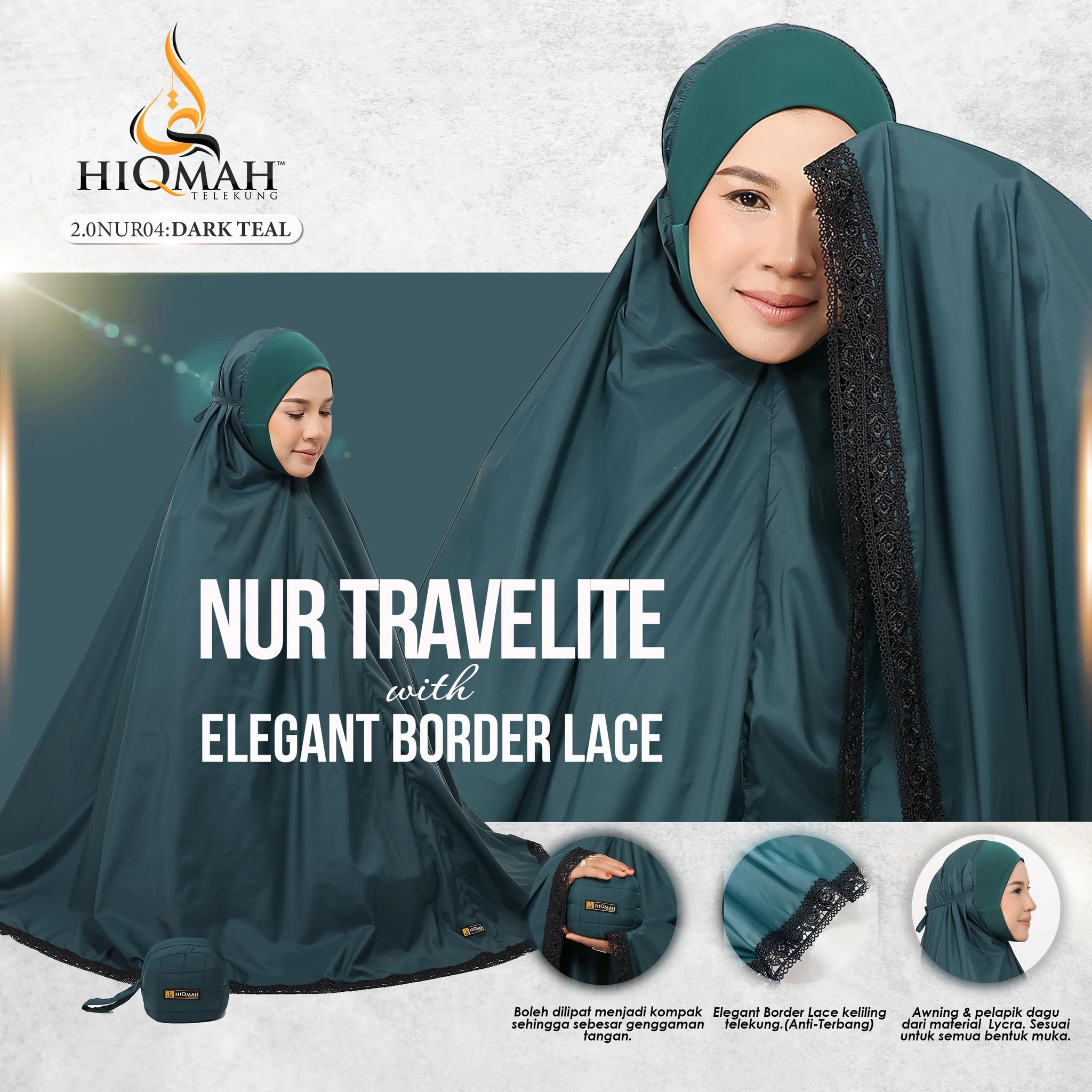 (Preorder) Telekung Nur Travelite 2.0 Anti-Terbang 