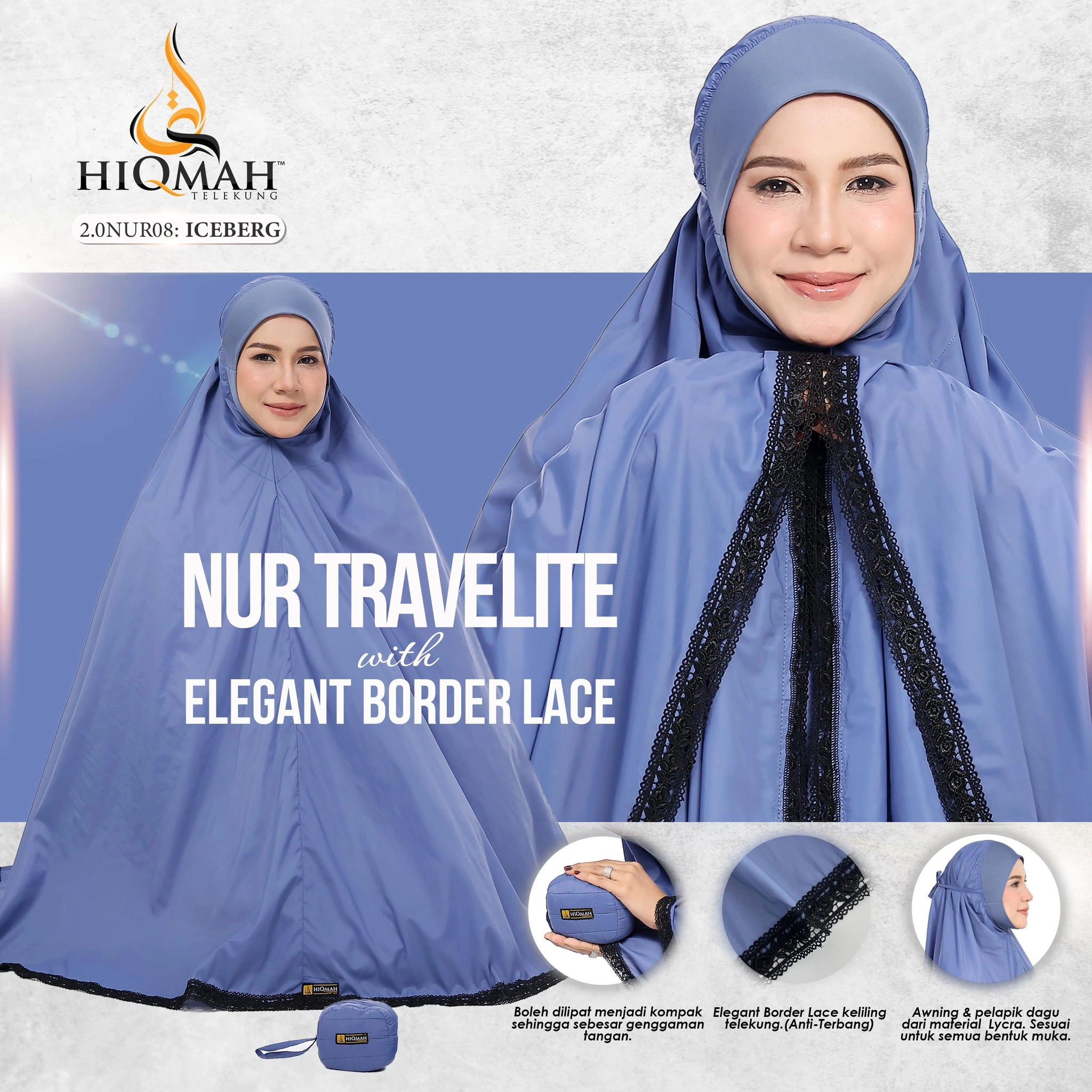 Telekung Nur Travelite 2.0 (Preorder)