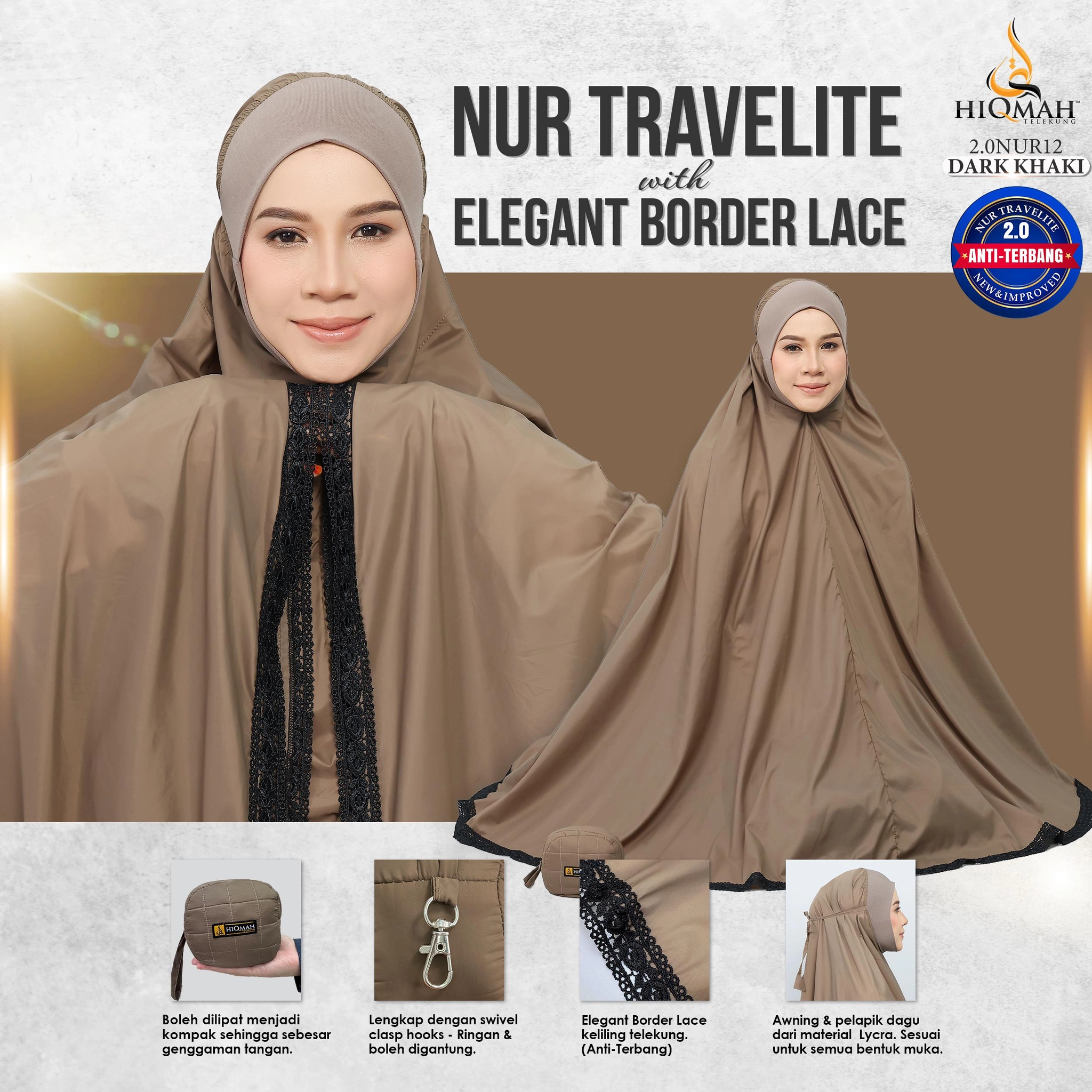 Telekung Nur Travelite 2.0 (Preorder)