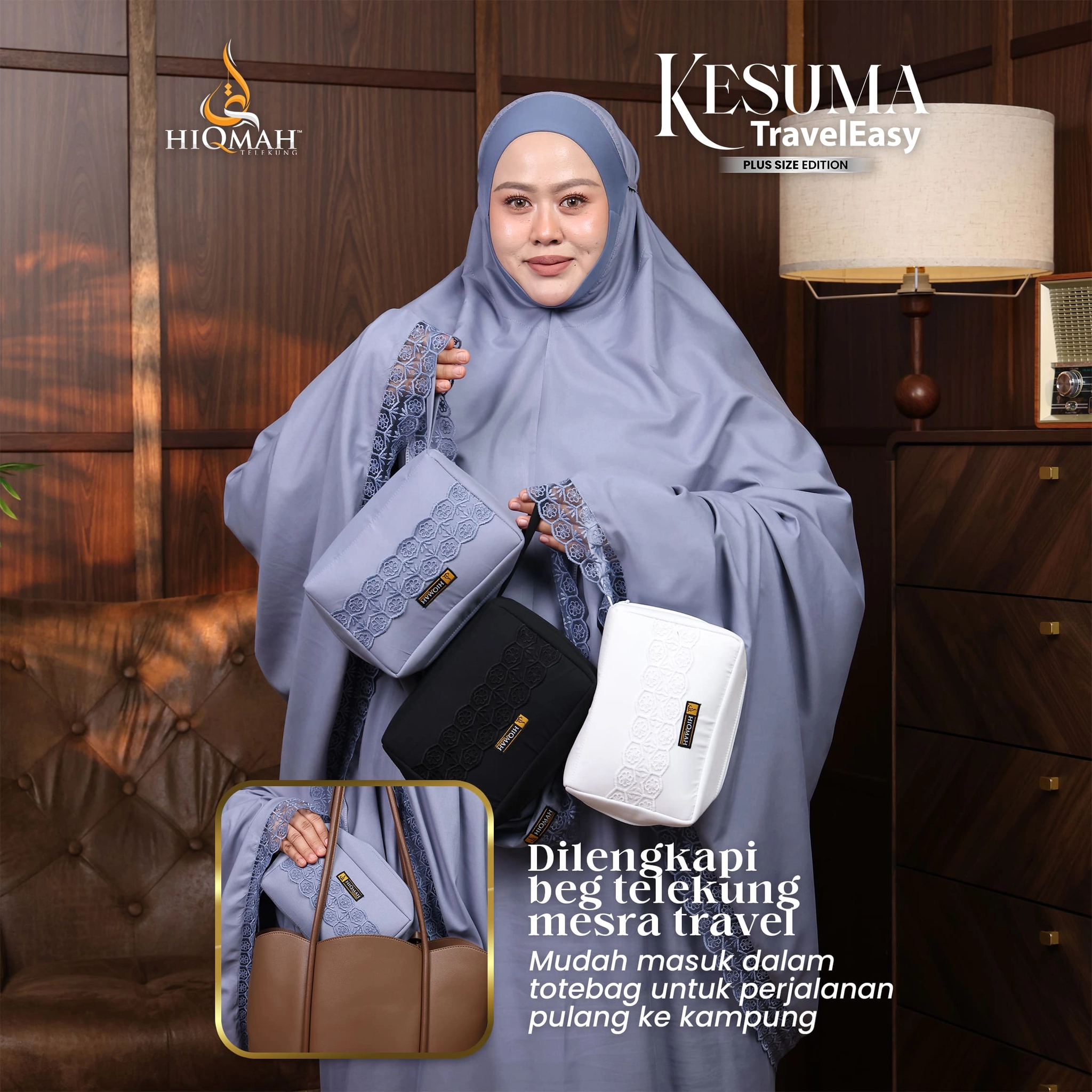 (Preorder) Telekung Kesuma - Plus Size Edition