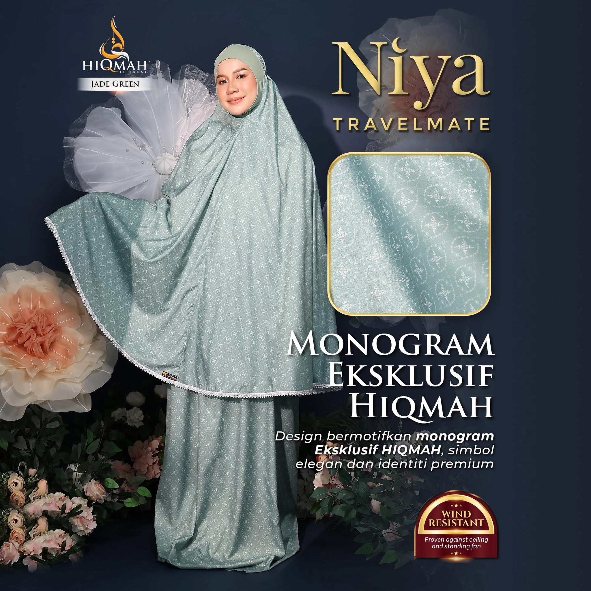 Telekung Niya Travelite Anti-Terbang (Preorder)